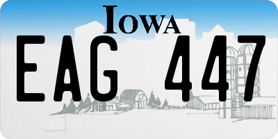 IA license plate EAG447