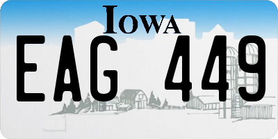 IA license plate EAG449