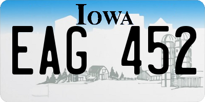 IA license plate EAG452