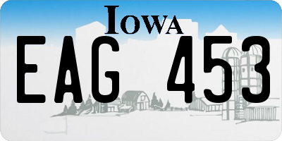 IA license plate EAG453