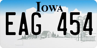 IA license plate EAG454