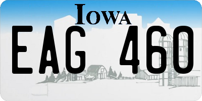 IA license plate EAG460