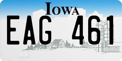 IA license plate EAG461