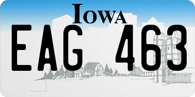 IA license plate EAG463