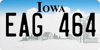 IA license plate EAG464