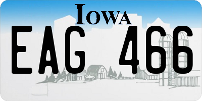 IA license plate EAG466