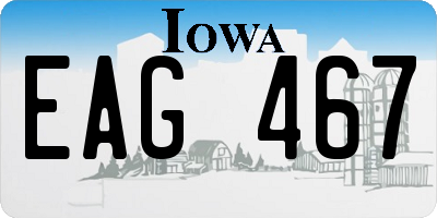 IA license plate EAG467