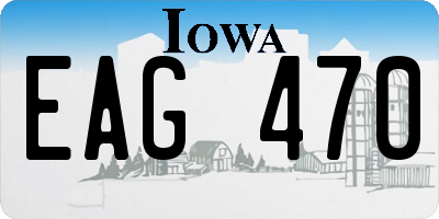 IA license plate EAG470