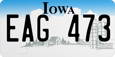 IA license plate EAG473