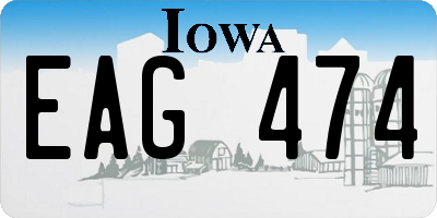 IA license plate EAG474