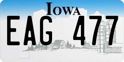 IA license plate EAG477