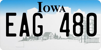 IA license plate EAG480