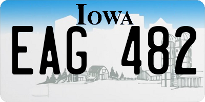 IA license plate EAG482