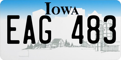 IA license plate EAG483