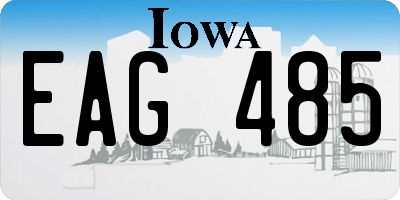 IA license plate EAG485