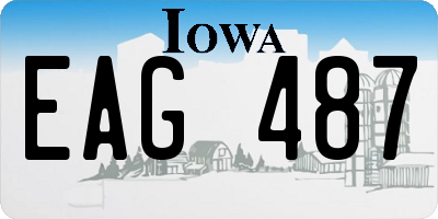 IA license plate EAG487