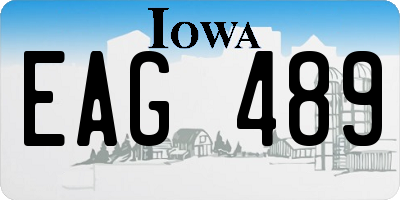 IA license plate EAG489