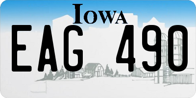 IA license plate EAG490