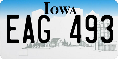 IA license plate EAG493