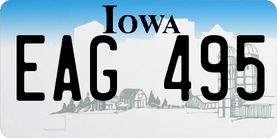 IA license plate EAG495