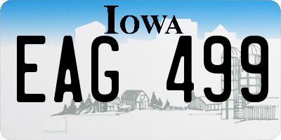 IA license plate EAG499