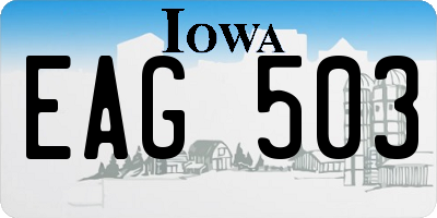 IA license plate EAG503