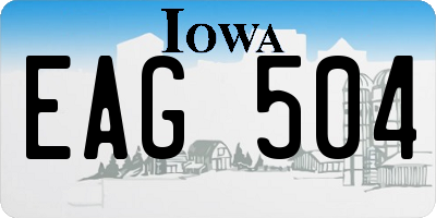 IA license plate EAG504