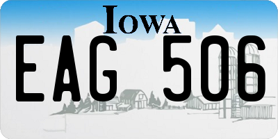 IA license plate EAG506