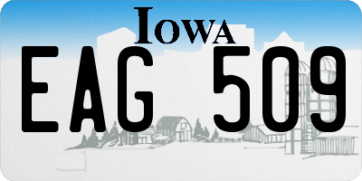 IA license plate EAG509