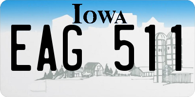 IA license plate EAG511