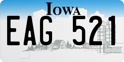 IA license plate EAG521