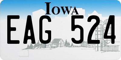 IA license plate EAG524