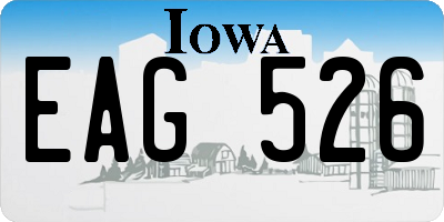 IA license plate EAG526