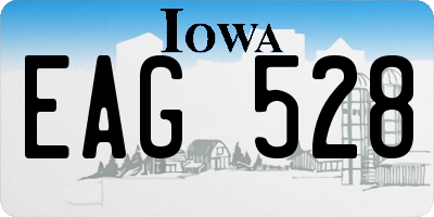 IA license plate EAG528