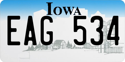 IA license plate EAG534