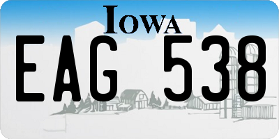 IA license plate EAG538