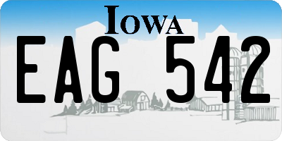 IA license plate EAG542