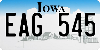 IA license plate EAG545