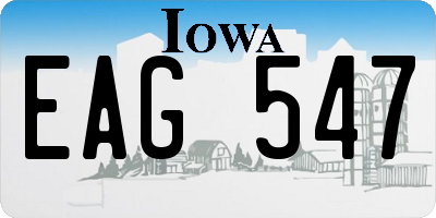 IA license plate EAG547