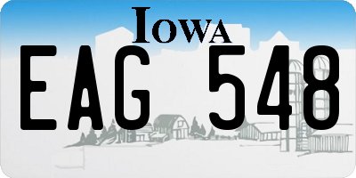 IA license plate EAG548