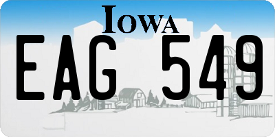 IA license plate EAG549