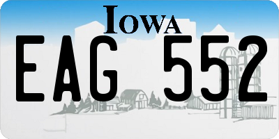 IA license plate EAG552