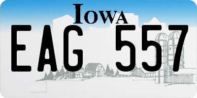 IA license plate EAG557