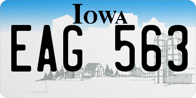 IA license plate EAG563