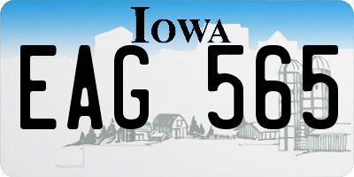 IA license plate EAG565