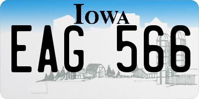 IA license plate EAG566