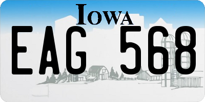 IA license plate EAG568