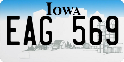 IA license plate EAG569