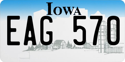 IA license plate EAG570