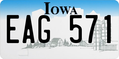 IA license plate EAG571